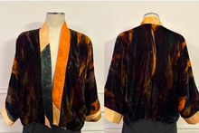 Load image into Gallery viewer, Autumn Silk Velvet and Modal  Reversible Jacket