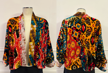 Load image into Gallery viewer, Check Silk Velvet and Modal  Reversible Jacket
