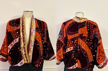 Load image into Gallery viewer, Paisley Silk Velvet and Modal  Reversible Jacket