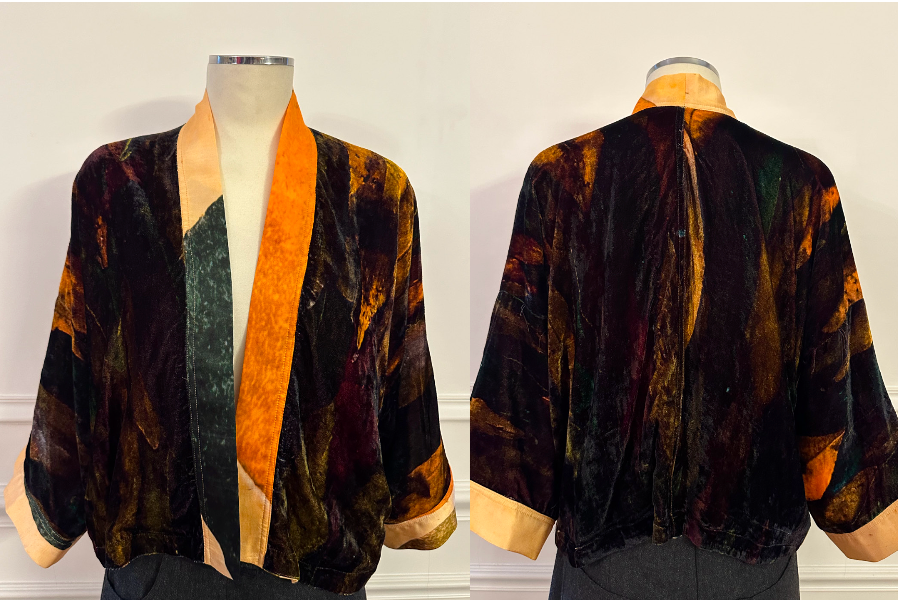 Autumn Silk Velvet and Modal  Reversible Jacket