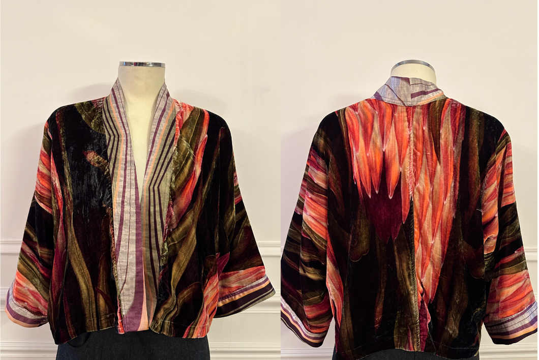 Pines Silk Velvet and Modal  Reversible Jacket