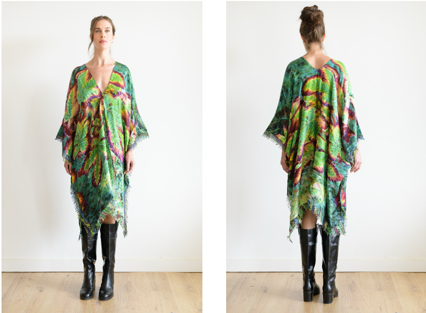 Leaves Silk & Wool Kimono