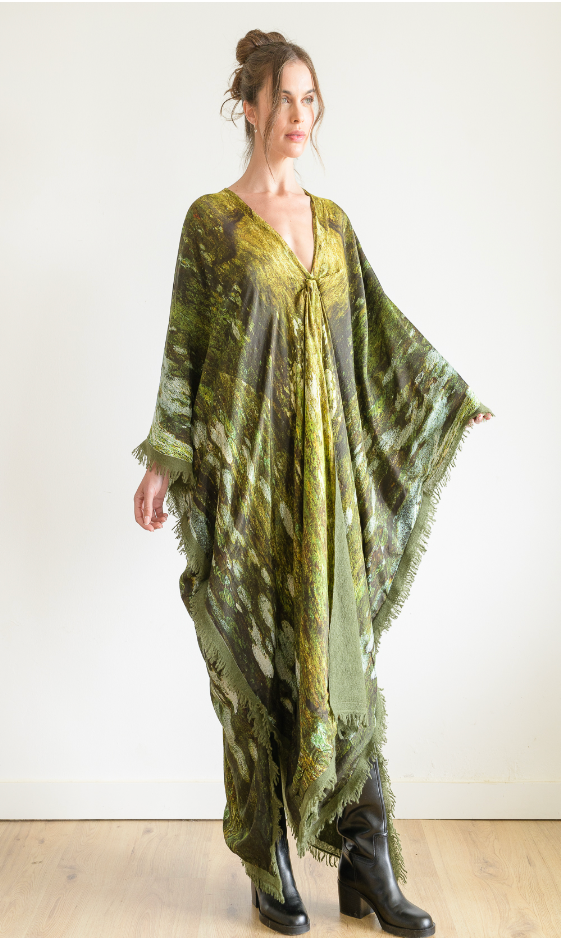 Grumpy Silk & Cashmere Floor Length Kimono